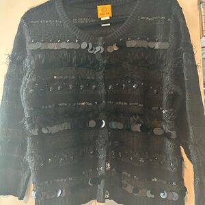 Black Sequin Sweater